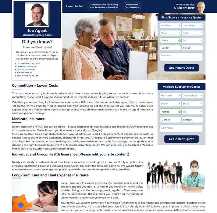 Insurance Website Builder