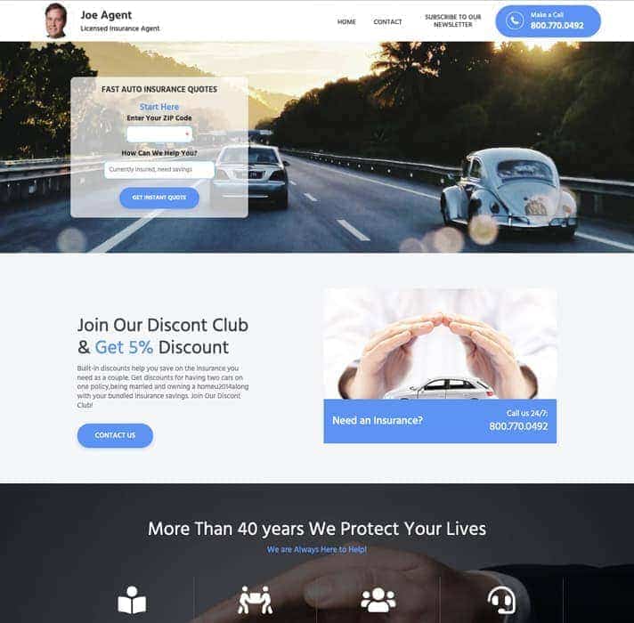 Life Insurance Agency Website Design